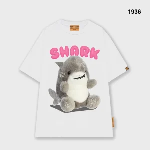 Áo thun unisex HY KOREA Cá Mập Chữ Hồng