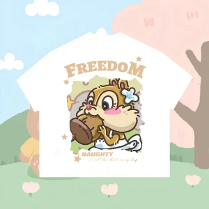 Áo thun boxy form rộng Sóc Chip Dale nữ